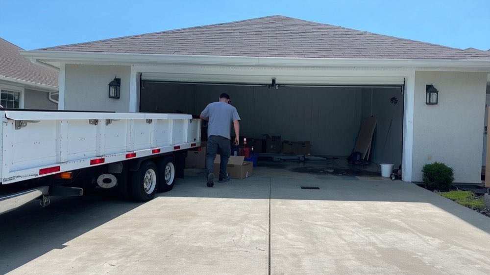 Cleared garage after a cleanout